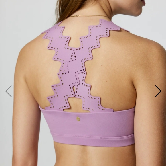 Spiritual Gangster Medium Felicity Dream Tech Eco Jersey Bra Crop Top Scallop - Picture 2 of 5